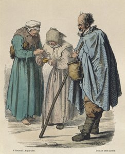 Bedelaars, naar Jacques Callot (1592-1635) gegraveerd door Adrien Lavieille (1818-62)